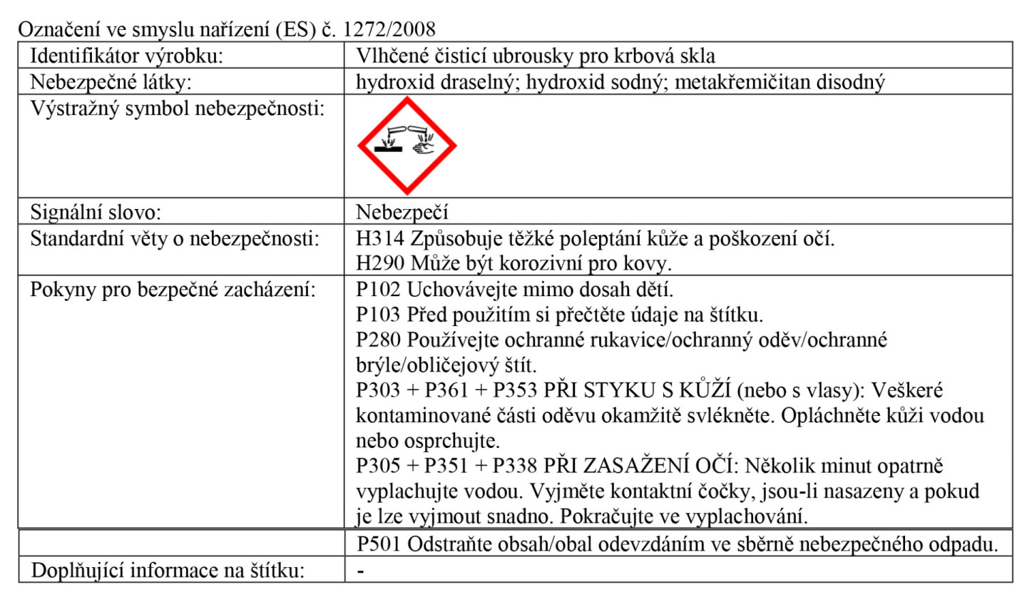 HELFARE čisticí ubrousky 50ks, pro čištění krbových skel 55002 Obrázek - fotka
