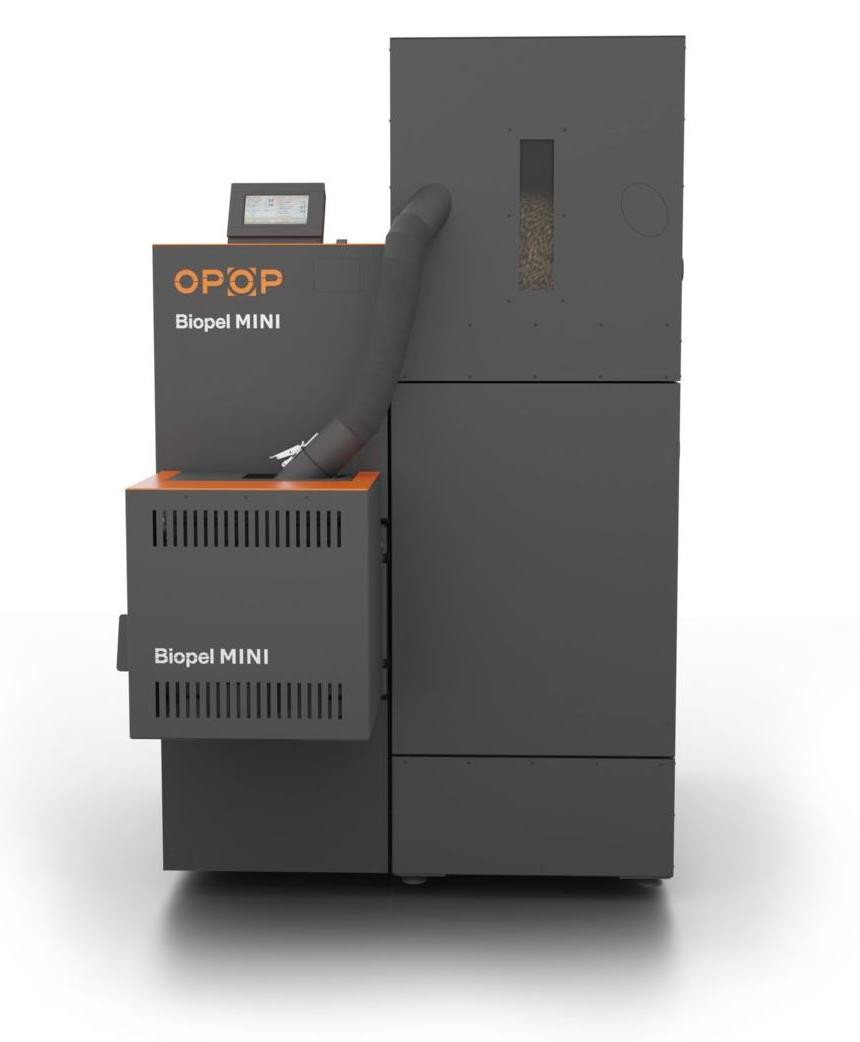 OPOP BIOPEL MINI KOMPAKT SET 15,150/V9 kotel na pelety 15 kW, automatický + násypka 150kg 15015 Obrázek - fotka
