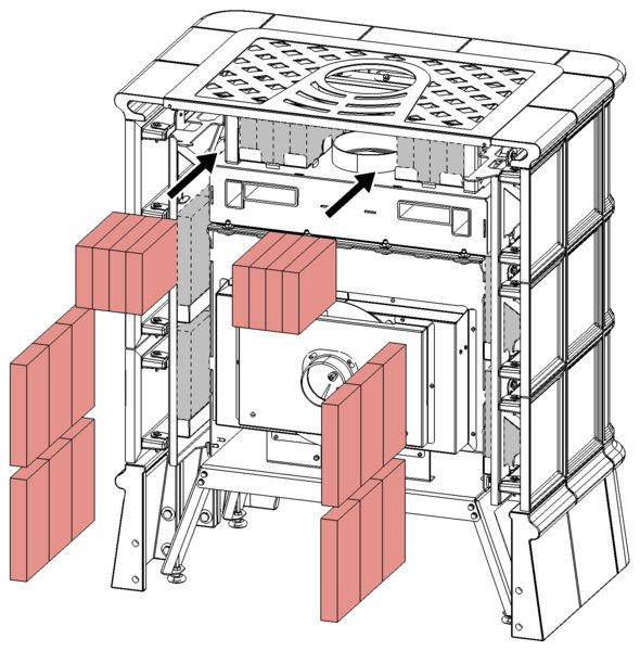 HAAS+SOHN MATERA kachlová kamna 4-7,9kW, černá/medovník 0435215100000 Obrázek - fotka