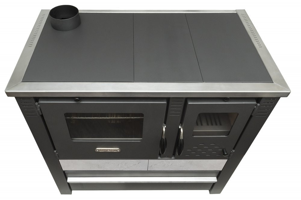 PRO-TERMO PANONIA sporák na tuhá paliva 10,5kW, s troubou vlevo, bílá 6029740440 Obrázek - fotka