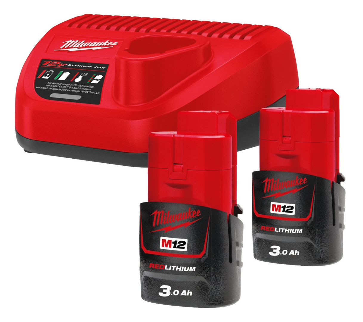 MILWAUKEE M12 NRG-302 set nabíječka M12 C12 C + 2x akumulátor M12 B3, 12 V, 3 Ah 4933451902 Obrázek - Hlavní obrázek