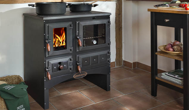 KVS MORAVIA TYP 9170 OLIVER sporák na tuhá paliva 6,6kW, s troubou vpravo, antracit VSP-9170.00 Obrázek - fotka