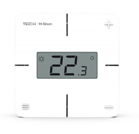TECH CONTROLLERS SINUM R-S1-WH prostorový termostat, drátový, bílá WG.23.0055 Obrázek - Hlavní obrázek